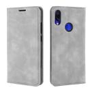 Retro-skin Business Magnetic Suction Leather Case with Wallet & Card Slot & Holder For Xiaomi Redmi Note 7(Smoke grey) - 1