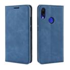 Retro-skin Business Magnetic Suction Leather Case with Wallet & Card Slot & Holder For Xiaomi Redmi Note 7(Sea Blue) - 1