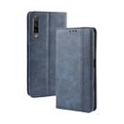 Magnetic Buckle Retro Crazy Horse Texture Horizontal Flip Leather Case for Huawei Honor 9X / Honor 9X Pro, with Holder & Card Slots & Photo Frame(Blue) - 1