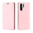 Retro-skin Business Magnetic Suction Leather Case with Purse-Bracket-Chuck For Huawei P30 Pro(Peach) - 1