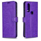 Crazy Horse Texture Horizontal Flip Leather Case with Holder & Card Slots & Wallet & Photo Frame For Moto One Vision(Purple) - 1