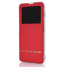 Golden Beach Window with Bracket Mobile Phone Holster Smart Sliding Button Answering Phone for Galaxy A20 / A30(Red) - 1