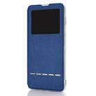 Golden Beach Window with Bracket Mobile Phone Holster Smart Sliding Button Answering Phone for Galaxy A70(Blue) - 1