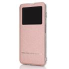 Golden Beach Window with Bracket Mobile Phone Holster Smart Sliding Button Answering Phone for Galaxy A70(Rose gold) - 1