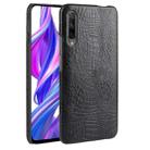 Shockproof Crocodile Texture PC + PU Case For Huawei Honor 9X / 9X Pro(Black) - 1