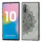Embossed Mandala Pattern Magnetic PC + TPU + Fabric Shockproof Case for Galaxy Note10, with Lanyard(Gray) - 1