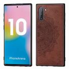 Embossed Mandala Pattern Magnetic PC + TPU + Fabric Shockproof Case for Galaxy Note10, with Lanyard(Brown) - 1