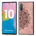 Embossed Mandala Pattern Magnetic PC + TPU + Fabric Shockproof Case for Galaxy Note10, with Lanyard(Rose Gold) - 1