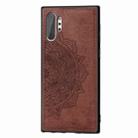 Embossed Mandala Pattern Magnetic PC + TPU + Fabric Shockproof Case for Galaxy Note10+, with Lanyard(Brown) - 2