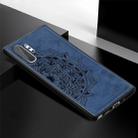 Embossed Mandala Pattern Magnetic PC + TPU + Fabric Shockproof Case for Galaxy Note10+, with Lanyard(Blue) - 3