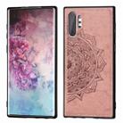 Embossed Mandala Pattern Magnetic PC + TPU + Fabric Shockproof Case for Galaxy Note10+, with Lanyard(Rose Gold) - 1