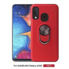 360 Rotary Multifunctional Stent PC+TPU Case for Galaxy A20e ,with Magnetic Invisible Holder(Red) - 1
