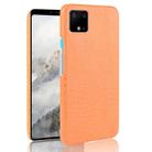 Shockproof Crocodile Texture PC + PU Case For Google Pixel 4(Orange) - 1