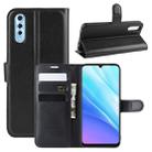Litchi Texture Horizontal Flip Leather Case for VIVO Y7s / IQOO Neo , with Wallet & Holder & Card Slots(black) - 1