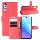 Litchi Texture Horizontal Flip Leather Case for VIVO Y7s / IQOO Neo , with Wallet & Holder & Card Slots(red) - 1
