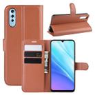 Litchi Texture Horizontal Flip Leather Case for VIVO Y7s / IQOO Neo , with Wallet & Holder & Card Slots(Brown) - 1