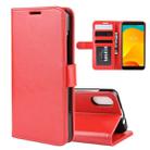 R64 Texture Single Fold Horizontal Flip Leather Case for Wiko Sunny 4 Plus , with Holder & Card Slots & Wallet(red) - 1