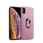 360 Rotary Multifunctional Stent PC+TPU Case for iPhone X / XS,with Magnetic Invisible Holder(Rose Gold) - 1