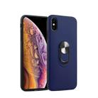 360 Rotary Multifunctional Stent PC+TPU Case for iPhone X / XS,with Magnetic Invisible Holder(Dark Blue) - 1