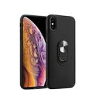 360 Rotary Multifunctional Stent PC+TPU Case for iPhone X / XS,with Magnetic Invisible Holder(Black) - 1