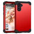 PC+ Silicone Three-piece Anti-drop Protection Case for Galaxy Note10(Red) - 1