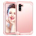 PC+ Silicone Three-piece Anti-drop Protection Case for Galaxy Note10(Rose gold) - 1