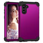 PC+ Silicone Three-piece Anti-drop Protection Case for Galaxy Note10(Dark purple) - 1