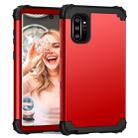 PC+ Silicone Three-piece Anti-drop Protection Case for Galaxy Note10+(Red) - 1