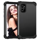 PC+ Silicone Three-piece Anti-drop Protection Case for Galaxy Note10+(Black) - 1