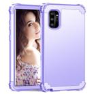 PC+ Silicone Three-piece Anti-drop Protection Case for Galaxy Note10+(Light purple) - 1