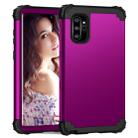 PC+ Silicone Three-piece Anti-drop Protection Case for Galaxy Note10+(Dark purple) - 1