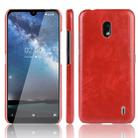 Shockproof Litchi Texture PC + PU Case For Nokia 2.2(Red) - 1