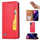 For iPhone 11 Pro Knead Skin Texture Horizontal Flip Leather Case , with Photo Frame & Holder & Card Slots & Wallet(Red) - 1