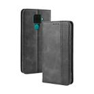 Magnetic Buckle Retro Crazy Horse Texture Horizontal Flip Leather Case for Huawei Nova 5i Pro / Mate 30 Lite, with Holder & Card Slots & Photo Frame(Black) - 1