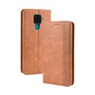 Magnetic Buckle Retro Crazy Horse Texture Horizontal Flip Leather Case for Huawei Nova 5i Pro / Mate 30 Lite, with Holder & Card Slots & Photo Frame(Brown) - 1