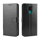 Retro Crazy Horse Texture Horizontal Flip Leather Case for Huawei Nova 5i Pro/Mate 30 Lite , with Holder & Card Slots & Photo Frame(Black) - 1