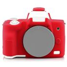 Richwell  Silicone Armor Skin Case Body Cover Protector for Canon EOS M50 Body Digital Camera(Red) - 1