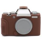 Richwell Soft Silicone TPU Skin Body Rubber Camera Case Bag Full Cover for Fujifilm Fuji X-T100 Digital Camera(Coffee) - 1