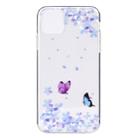 For iPhone 11 Pro Max Stylish and Beautiful Pattern TPU Drop Protection Case (Flower butterfly) - 1
