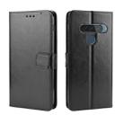 Retro Crazy Horse Texture Horizontal Flip Leather Case for LG G8S ThinQ , with Holder & Card Slots & Photo Frame(Black) - 1