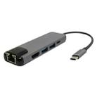 USB3.1 Hub Type-C To HDMI + Gigabit Ethernet Port + 2 Port USB3.0 + PD Adapter Cable for Macbook Pro - 1