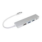 4 in 1 Type C Hub with HDMI  USB 3.0 Adapter for MacBook Hub USB Computer Peripherals USB Type C HDMI for MacBook Pro Air - 1