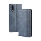 Magnetic Buckle Retro Crazy Horse Texture Horizontal Flip Leather Case for vivo iQOO Neo/S1/Y7S/Z5,with Holder & Card Slots & Photo Frame(Blue) - 1