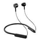 DM-26 Binaural Wireless Retractable Neckband Foldable Bluetooth 5.0 In-Ear Running Neck-Mounted Sports Headset(Black) - 1