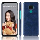 Shockproof Litchi Texture PC + PU Case For Huawei Nova 5i Pro / Mate 30 Lite(Blue) - 1