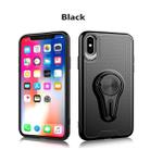  Non-slip Y-shaped TPU Mobile Phone Case with Rotating Car Bracket for iPhone X / XS(Black) - 1