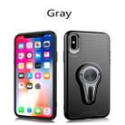  Non-slip Y-shaped TPU Mobile Phone Case with Rotating Car Bracket for iPhone X / XS(Gray) - 1