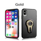  Non-slip Y-shaped TPU Mobile Phone Case with Rotating Car Bracket for iPhone X / XS(Gold) - 1