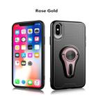  Non-slip Y-shaped TPU Mobile Phone Case with Rotating Car Bracket for iPhone X / XS(Rose Gold) - 1