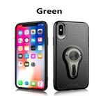 Non-slip Y-shaped TPU Mobile Phone Case with Rotating Car Bracket for iPhone X / XS(Green) - 1